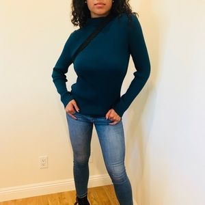 Comfy chic dark teal sweater